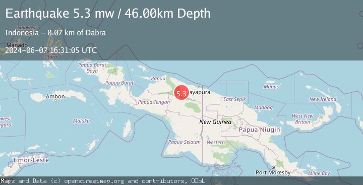 Map of PAPUA, INDONESIA