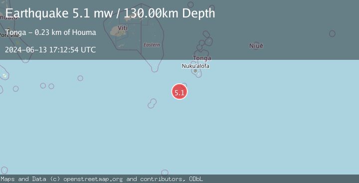 Map of SOUTH OF FIJI ISLANDS