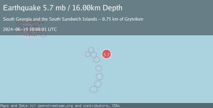 Map of SOUTH SANDWICH ISLANDS REGION