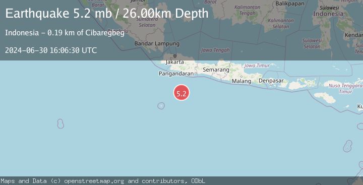 Map of SOUTH OF JAVA, INDONESIA