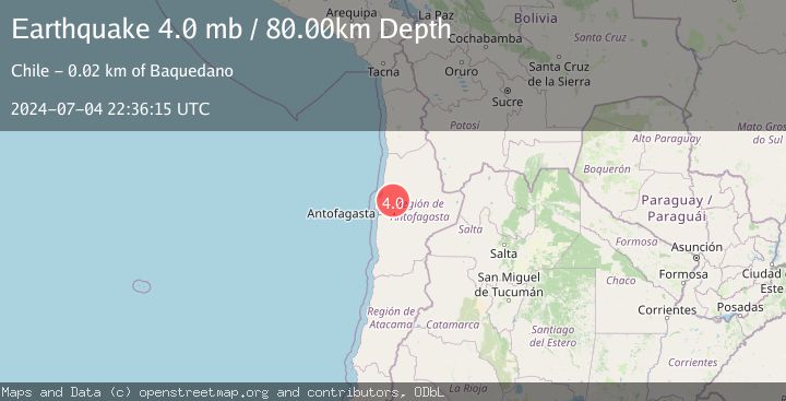 Map of ANTOFAGASTA, CHILE