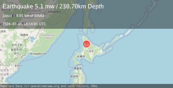 Map of HOKKAIDO, JAPAN REGION