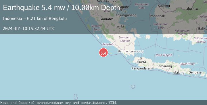 Map of SOUTHWEST OF SUMATRA, INDONESIA