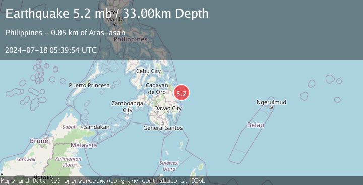 Map of MINDANAO, PHILIPPINES