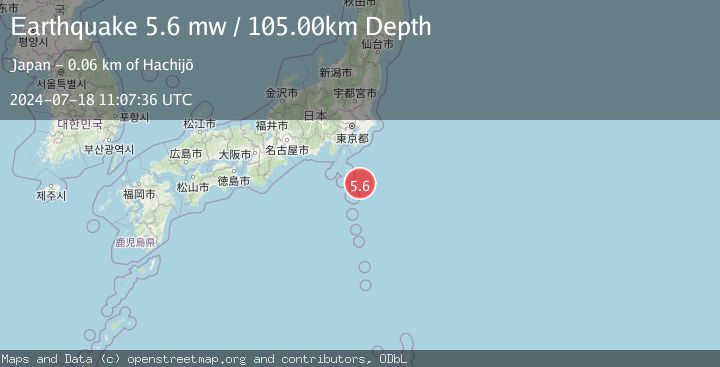 Map of IZU ISLANDS, JAPAN REGION