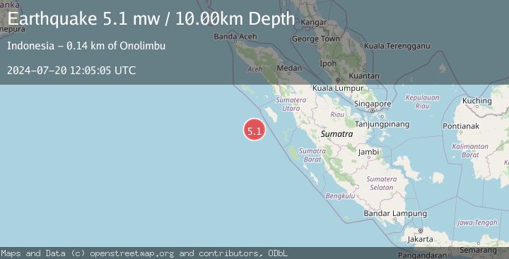 Map of NIAS REGION, INDONESIA