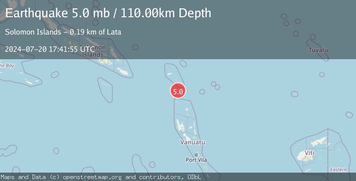 Map of SANTA CRUZ ISLANDS