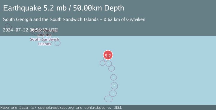 Map of SOUTH SANDWICH ISLANDS REGION