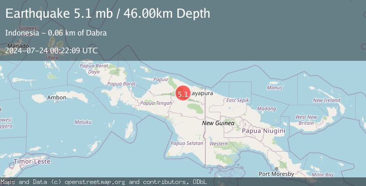 Map of NEAR N COAST OF PAPUA, INDONESIA