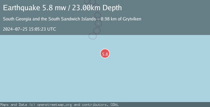 Map of SOUTH SANDWICH ISLANDS REGION