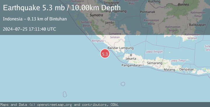Map of SOUTHERN SUMATRA, INDONESIA