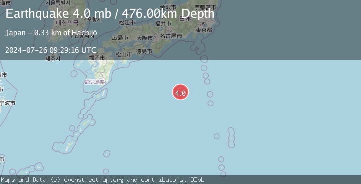 Map of IZU ISLANDS, JAPAN REGION