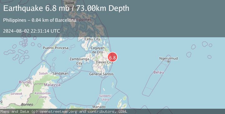 Map of MINDANAO, PHILIPPINES