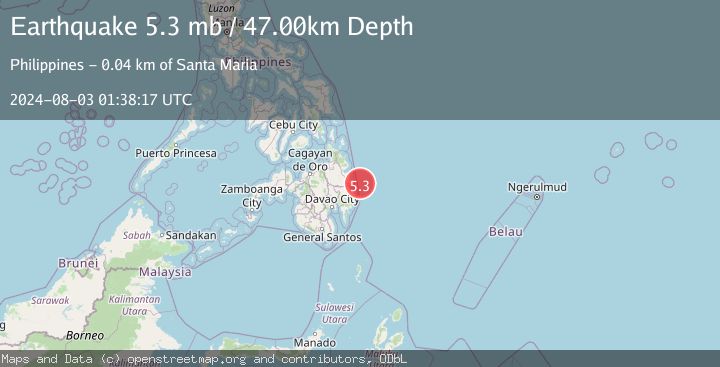 Map of MINDANAO, PHILIPPINES