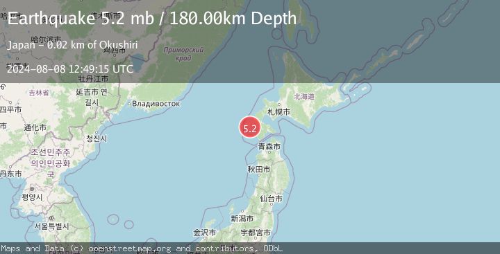 Map of HOKKAIDO, JAPAN REGION