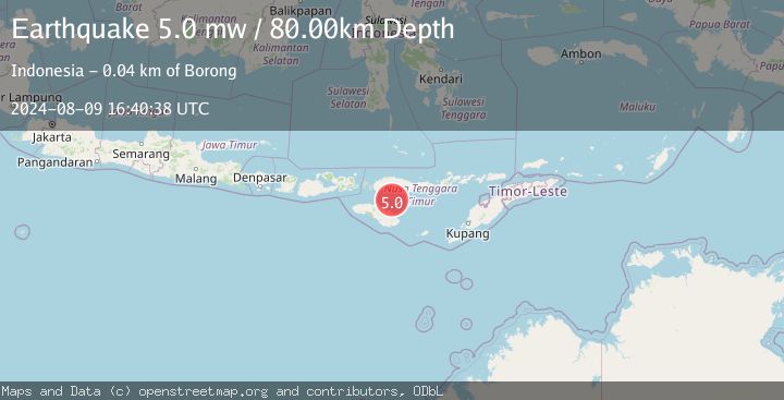 Map of SUMBA REGION, INDONESIA