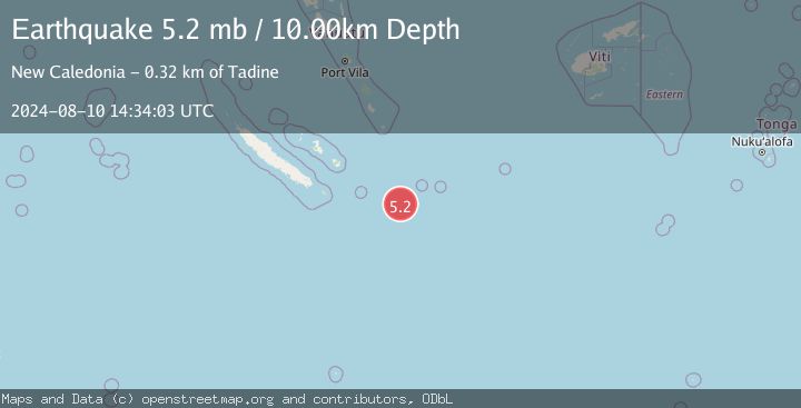 Map of SOUTHEAST OF LOYALTY ISLANDS