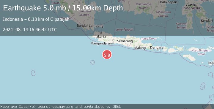 Map of SOUTH OF JAVA, INDONESIA
