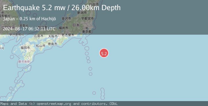 Map of IZU ISLANDS, JAPAN REGION