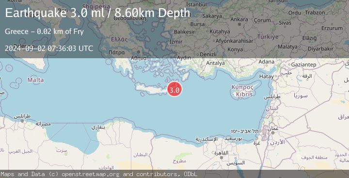 Map of DODECANESE ISLANDS, GREECE