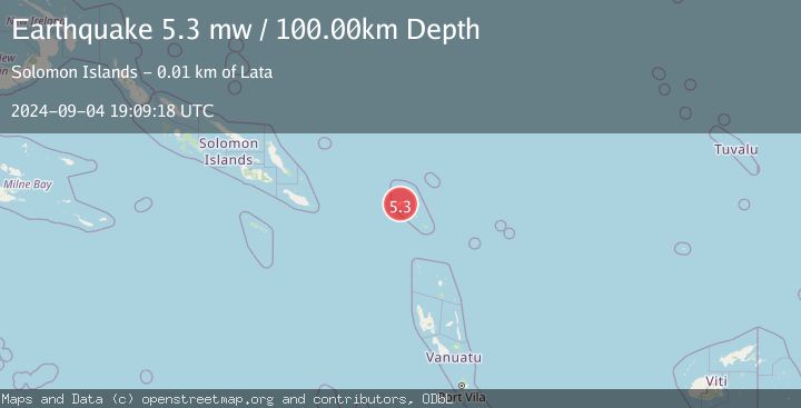 Map of SANTA CRUZ ISLANDS