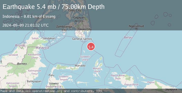 Map of KEPULAUAN TALAUD, INDONESIA