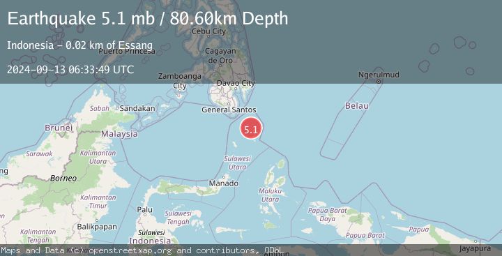 Map of KEPULAUAN TALAUD, INDONESIA