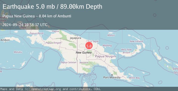 Map of NEW GUINEA, PAPUA NEW GUINEA