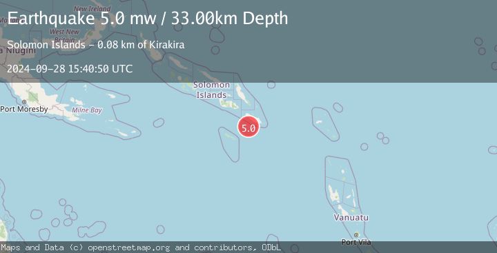 Map of SOLOMON ISLANDS