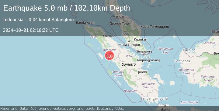 Map of NORTHERN SUMATRA, INDONESIA