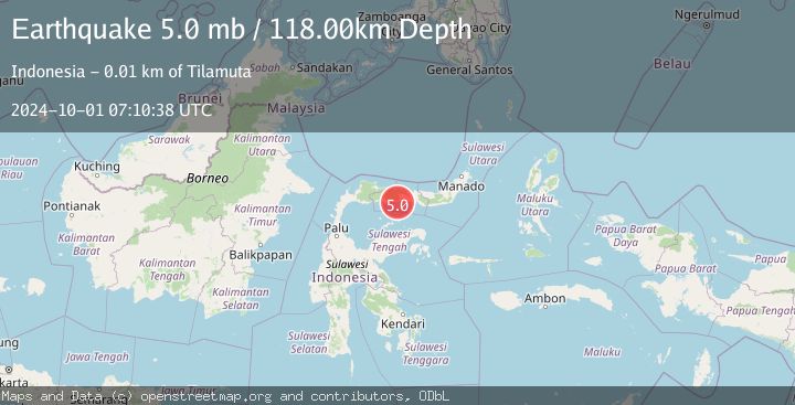 Map of MINAHASA, SULAWESI, INDONESIA