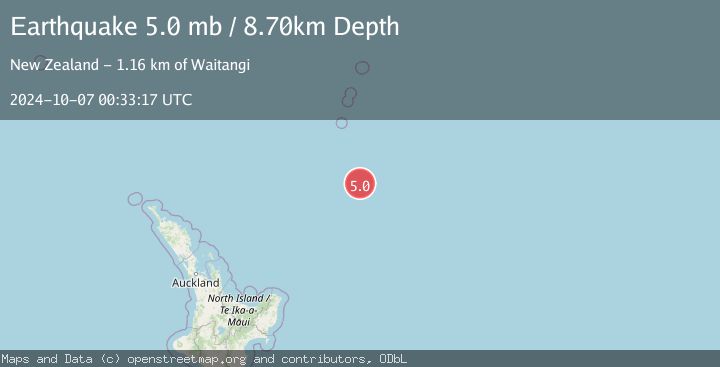Map of SOUTH OF KERMADEC ISLANDS