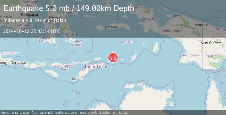 Map of KEPULAUAN BARAT DAYA, INDONESIA