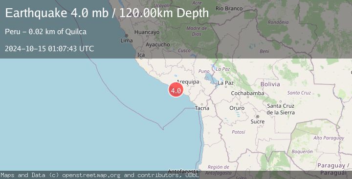 Map of NEAR COAST OF SOUTHERN PERU