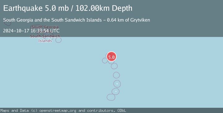 Map of SOUTH SANDWICH ISLANDS REGION