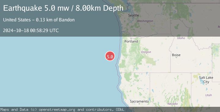Map of OFF COAST OF OREGON