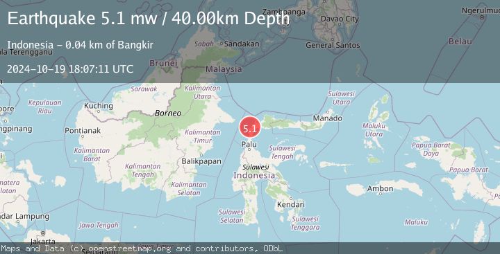 Map of MINAHASA, SULAWESI, INDONESIA