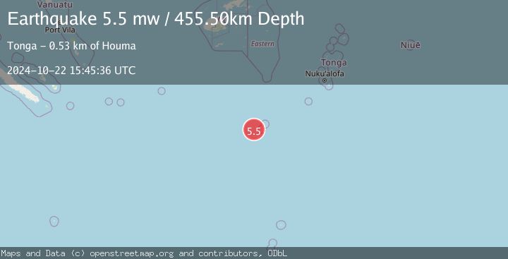 Map of SOUTH OF FIJI ISLANDS