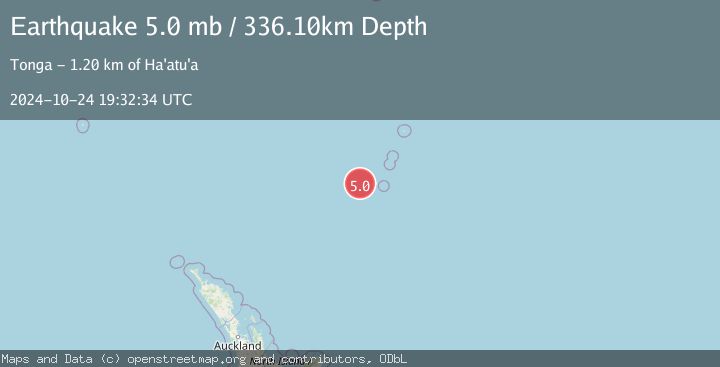 Map of KERMADEC ISLANDS REGION