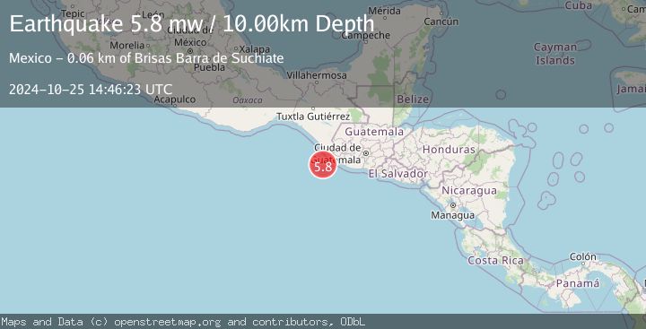 Map of OFFSHORE CHIAPAS, MEXICO
