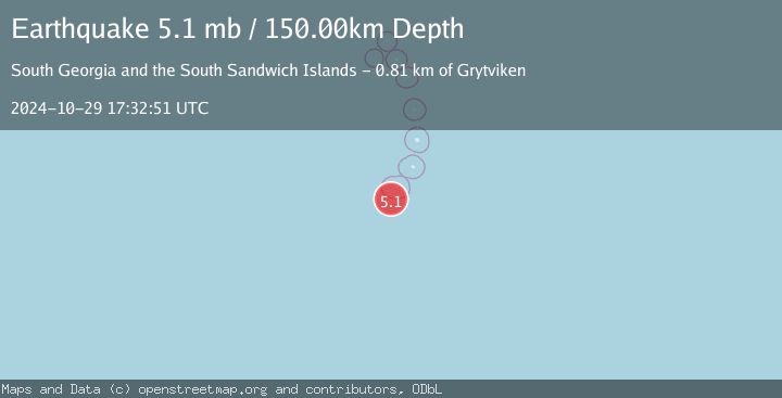 Map of SOUTH SANDWICH ISLANDS REGION