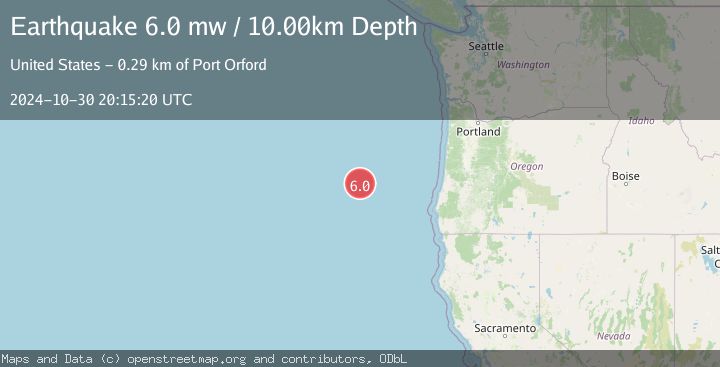 Map of OFF COAST OF OREGON