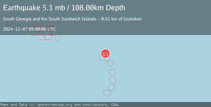 Map of SOUTH SANDWICH ISLANDS REGION
