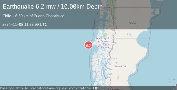 Map of OFF COAST OF AISEN, CHILE