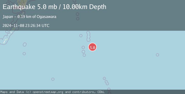 Map of VOLCANO ISLANDS, JAPAN REGION