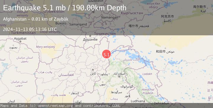 Map of HINDU KUSH REGION, AFGHANISTAN