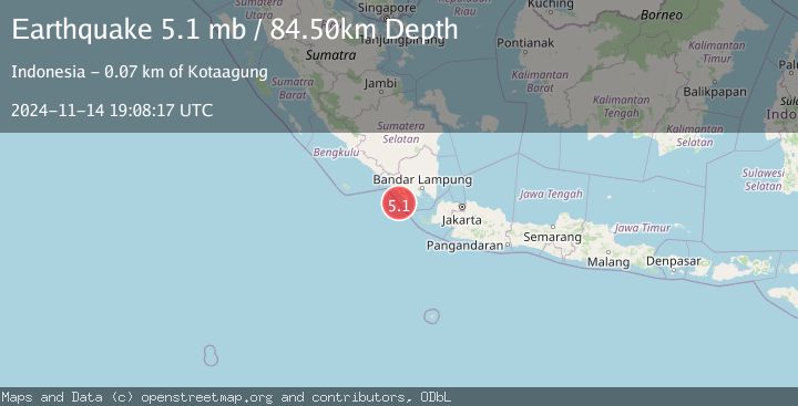 Map of SUNDA STRAIT, INDONESIA