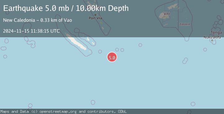 Map of SOUTHEAST OF LOYALTY ISLANDS