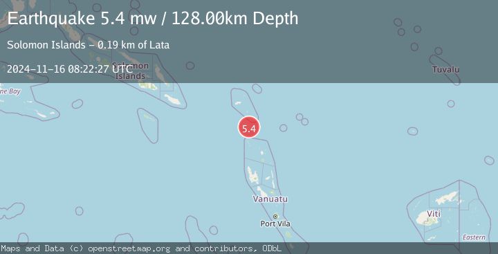 Map of SANTA CRUZ ISLANDS