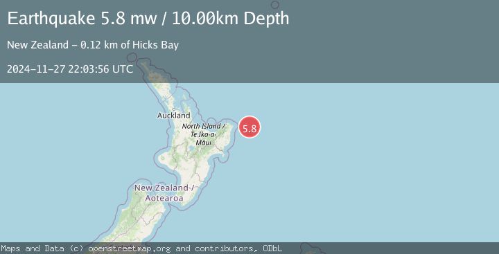 Map of OFF E. COAST OF N. ISLAND, N.Z.